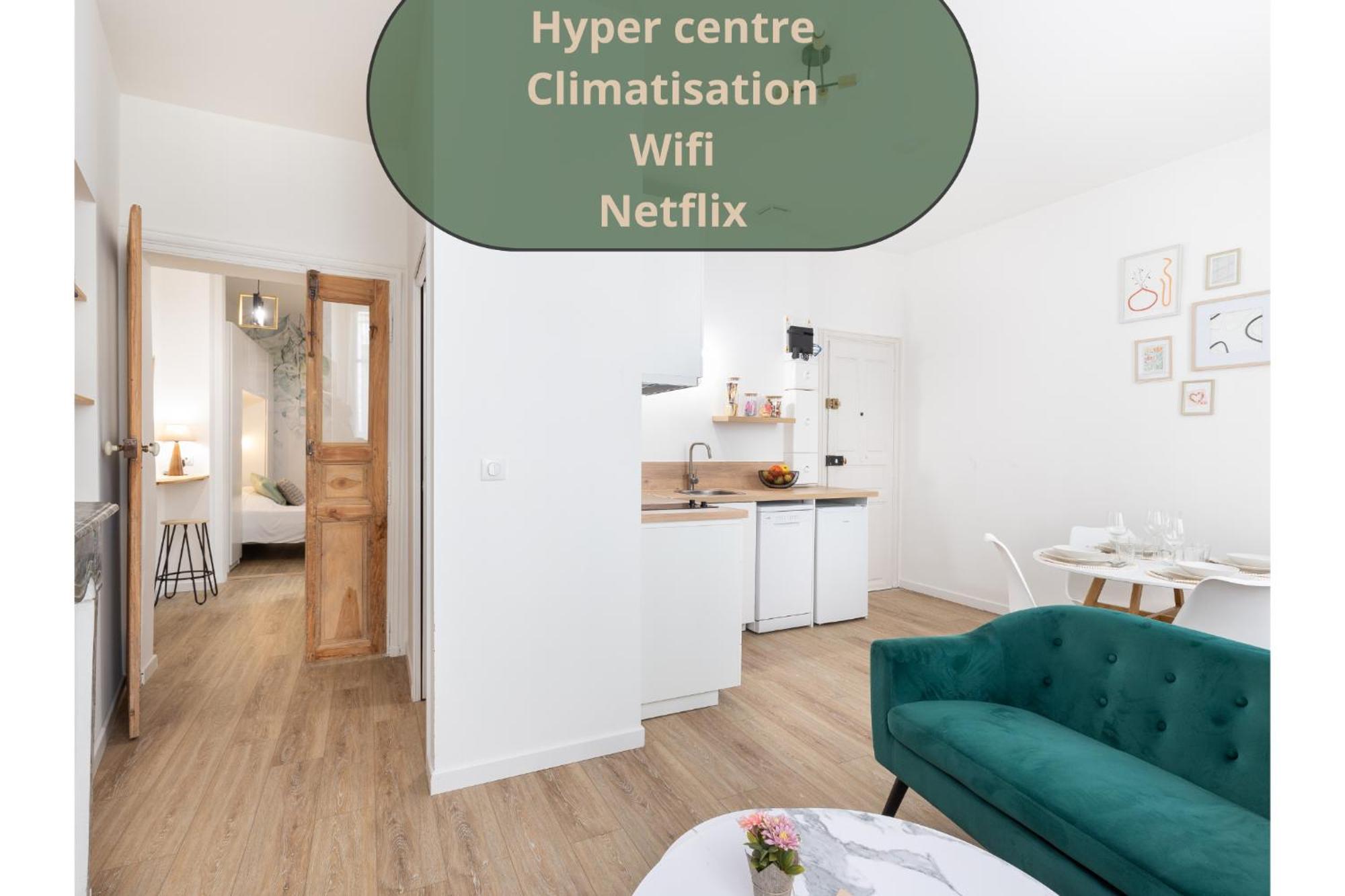 Votre Nid Douillet*hyper Centre*netflix/wifi/clim Appartement *